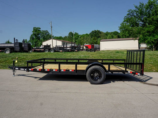 7x14 Dovetail Utility Trailer 3500lb Axle