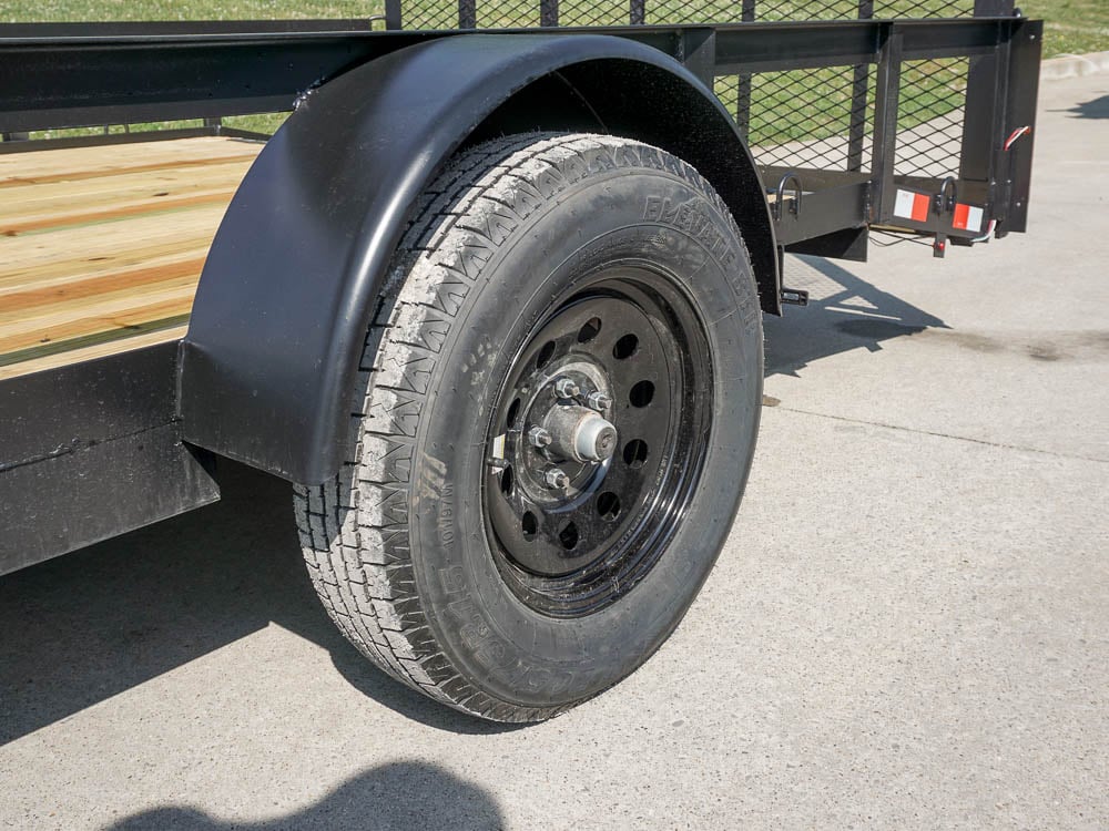 7x14 Dovetail Utility Trailer 3500lb Axle