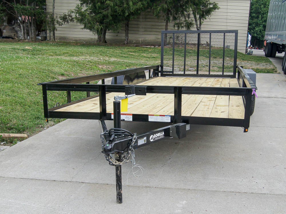 7x20 Straight Deck Utility Trailer (2) 3500lb Axles with Tall Gate