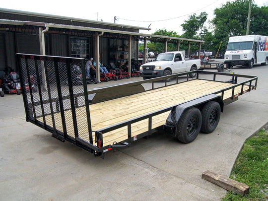 7x20 Straight Deck Utility Trailer (2) 3500lb Axles with Tall Gate