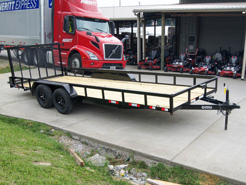 7x20 Straight Deck Utility Trailer (2) 3500lb Axles with Tall Gate