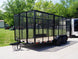 7x16 Powder Coated Straight Deck Utility Trailer with 6ft Mesh Sides (2) 3500lb Axles - SLE Equipment - 1