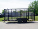 7x16 Powder Coated Straight Deck Utility Trailer with 6ft Mesh Sides (2) 3500lb Axles - SLE Equipment - 3