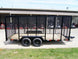 7x16 Powder Coated Straight Deck Utility Trailer with 6ft Mesh Sides (2) 3500lb Axles - SLE Equipment - 7
