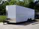 8.5x20 White V - Nose Enclosed Trailer (2) 3500lb Axles - SLE Equipment - 3