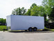 8.5x20 White V - Nose Enclosed Trailer (2) 3500lb Axles - SLE Equipment - 8