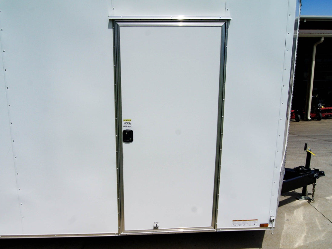 Enclosed Trailer 8.5' x 20' White 3500lb Axles - Cargo Hauler