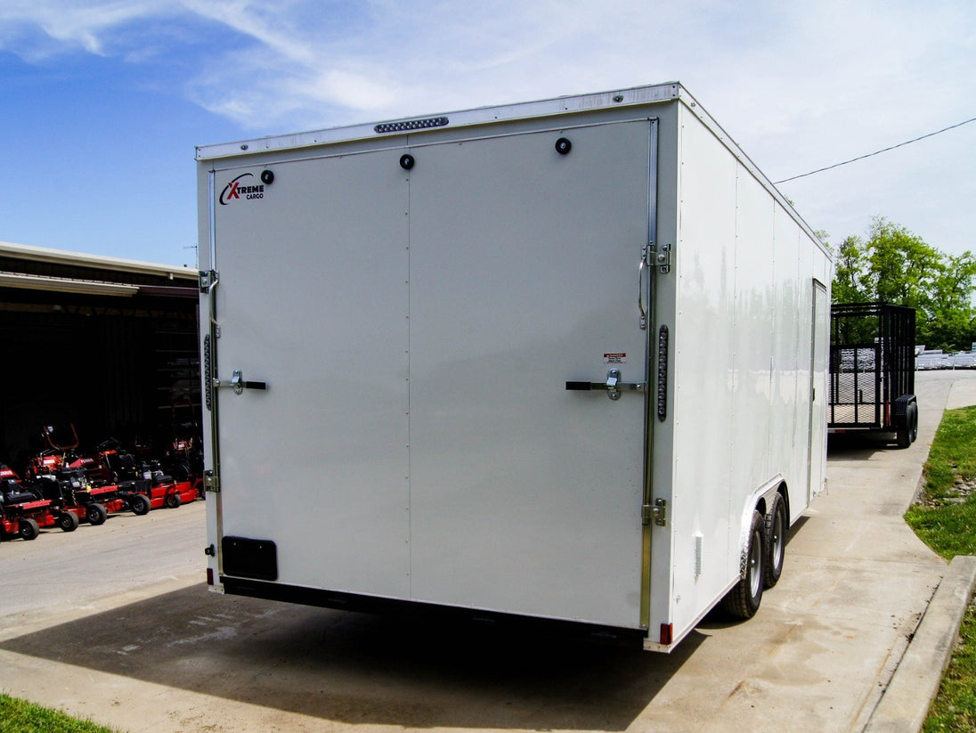 Enclosed Trailer 8.5' x 20' White 3500lb Axles - Cargo Hauler