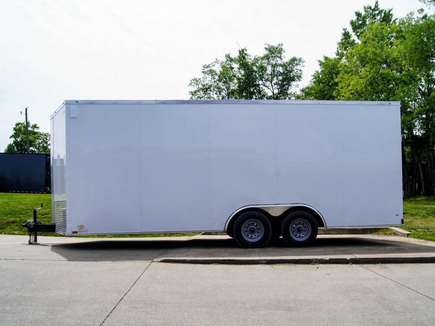 Enclosed Trailer 8.5' x 20' White 3500lb Axles - Cargo Hauler