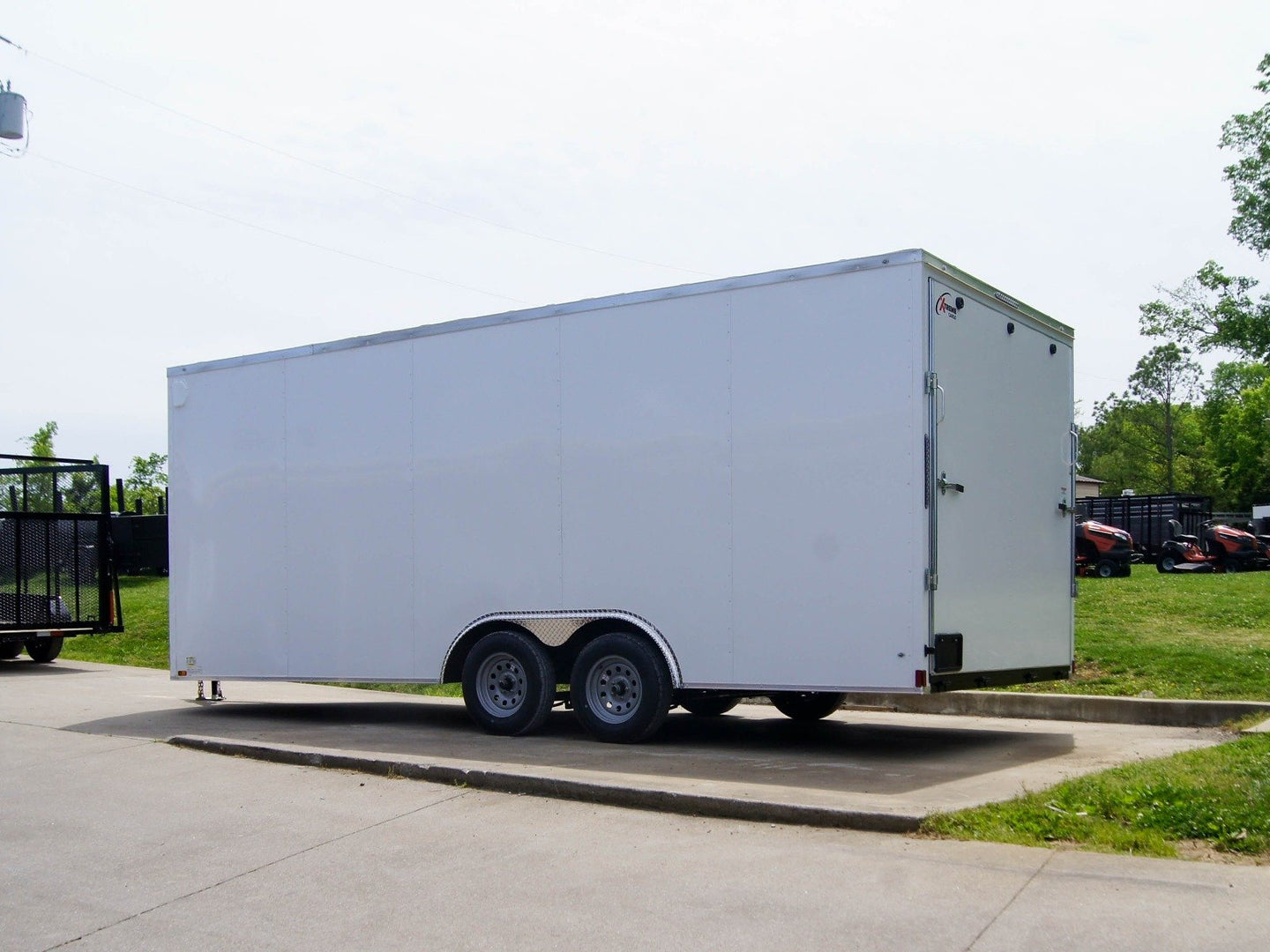 Enclosed Trailer 8.5' x 20' White 3500lb Axles - Cargo Hauler