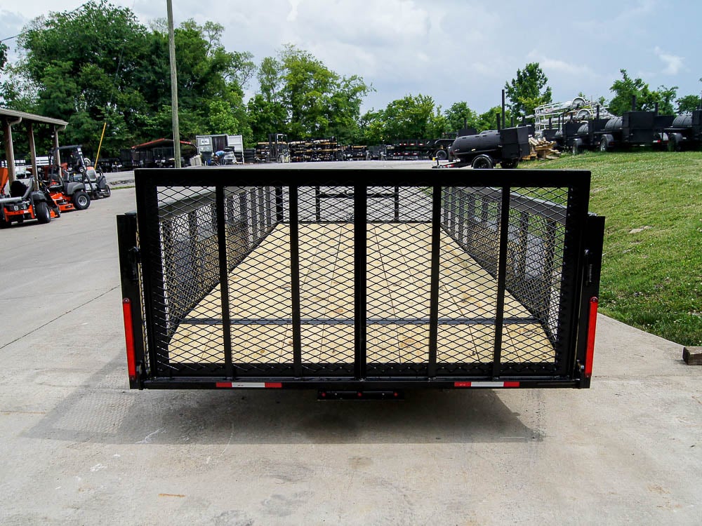 �6.4x18 Dovetail Utility Trailer with 2ft Mesh Sides (2) 3500lb Axles