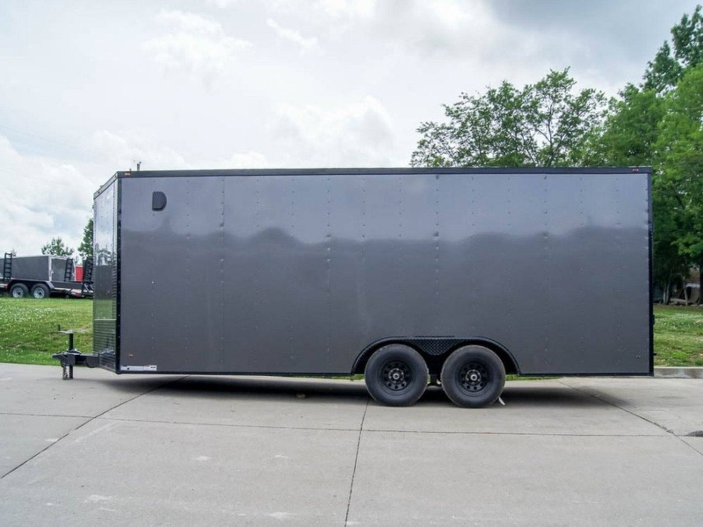 8.5x20 Charcoal Enclosed Trailer with Blackout Package (2) 5200lb Axles Storage - SLE Equipment - 3