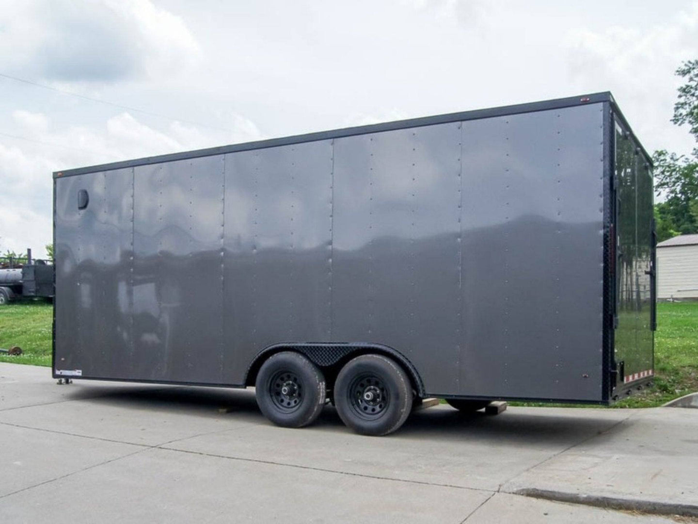 8.5x20 Charcoal Enclosed Trailer with Blackout Package (2) 5200lb Axles Storage - SLE Equipment - 4