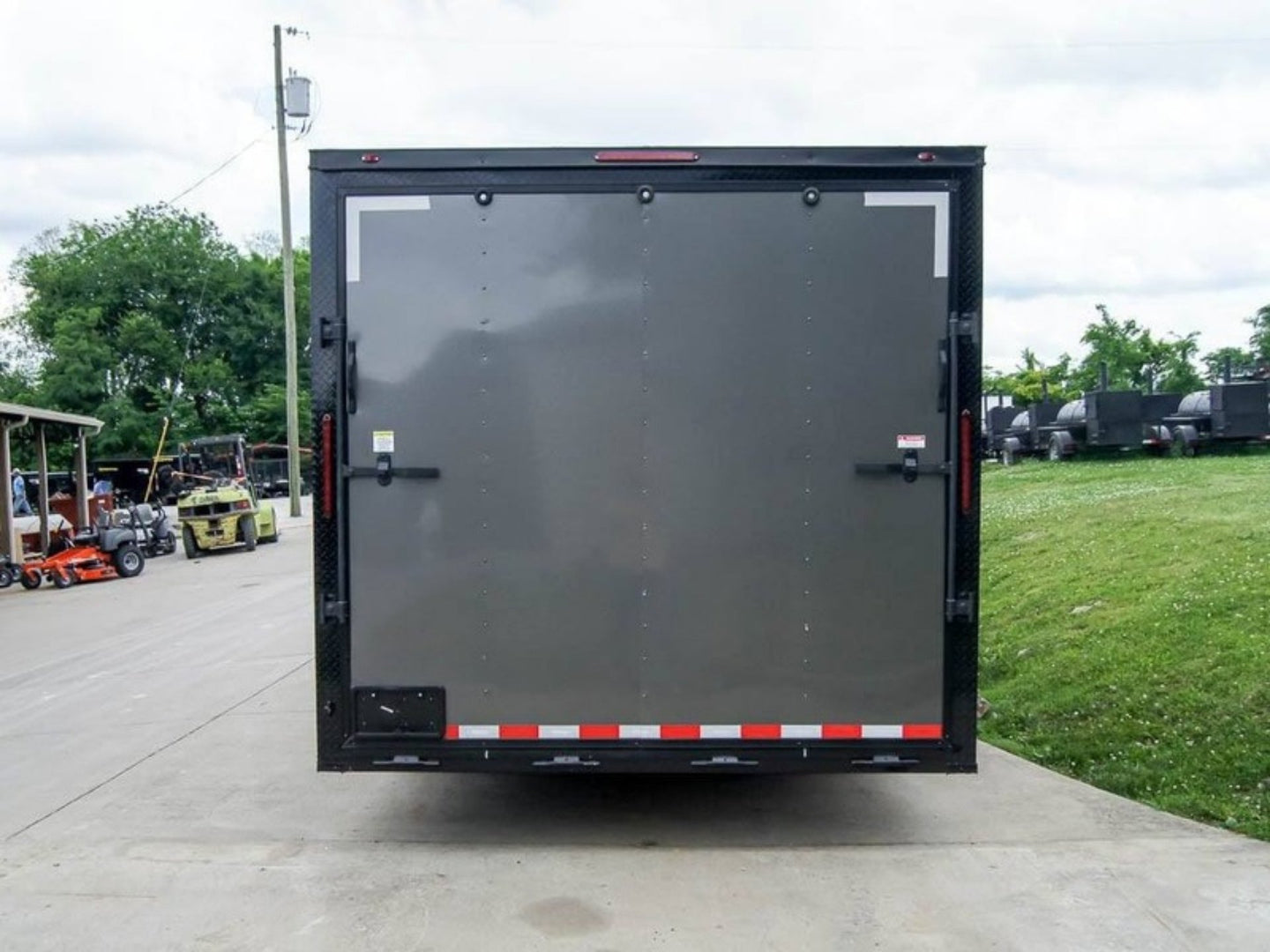 8.5x20 Charcoal Enclosed Trailer with Blackout Package (2) 5200lb Axles Storage - SLE Equipment - 5