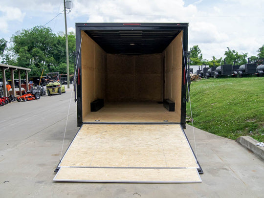 8.5x20 Charcoal Enclosed Trailer with Blackout Package (2) 5200lb Axles