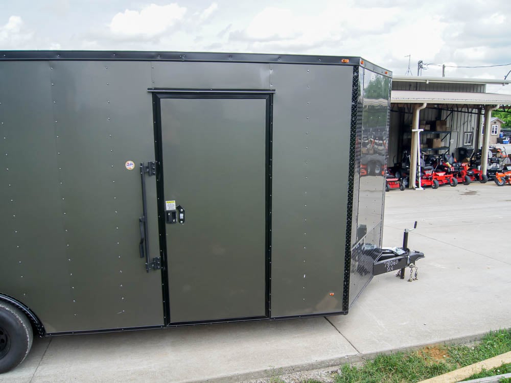 8.5x20 Charcoal Enclosed Trailer with Blackout Package (2) 5200lb Axles