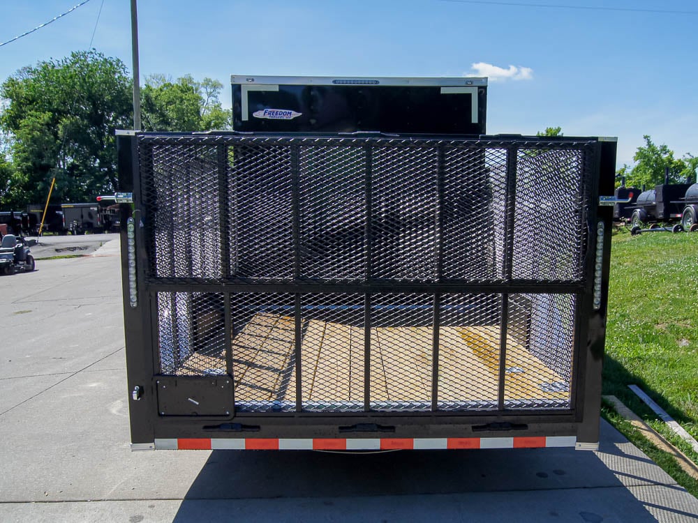 7x18 Hybrid Flat-Nose Enclosed Trailer with 4ft Mesh Deck