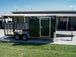 7x18 Hybrid Flat-Nose Enclosed Trailer with 4ft Mesh Deck