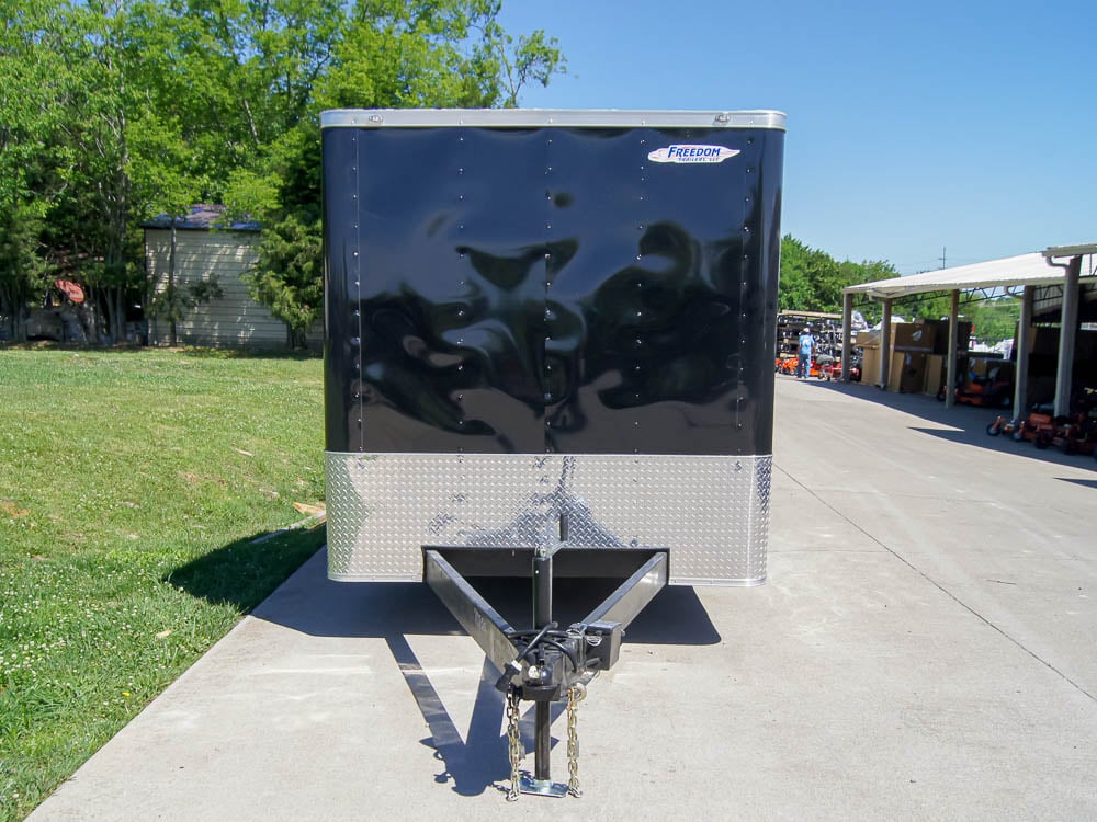 7x18 Hybrid Flat-Nose Enclosed Trailer with 4ft Mesh Deck