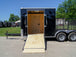 7x18 Hybrid Flat-Nose Enclosed Trailer with 4ft Mesh Deck