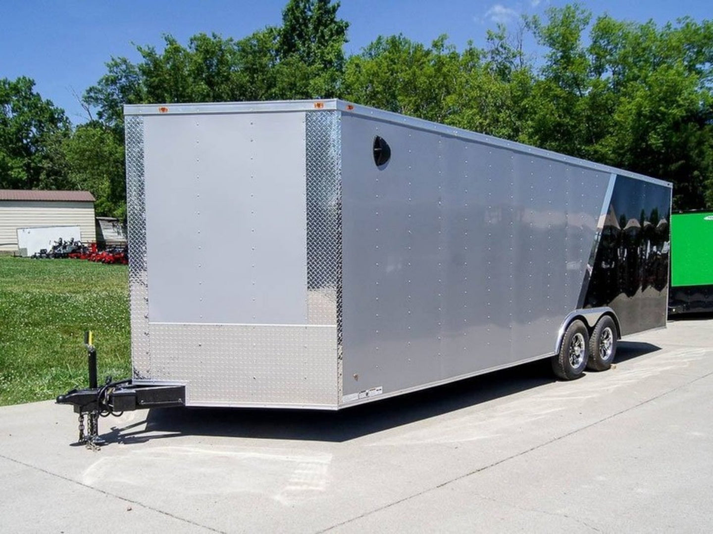 8.5x24 Two Tone-Black/Silver Enclosed Trailer (2) 5200lb Axle