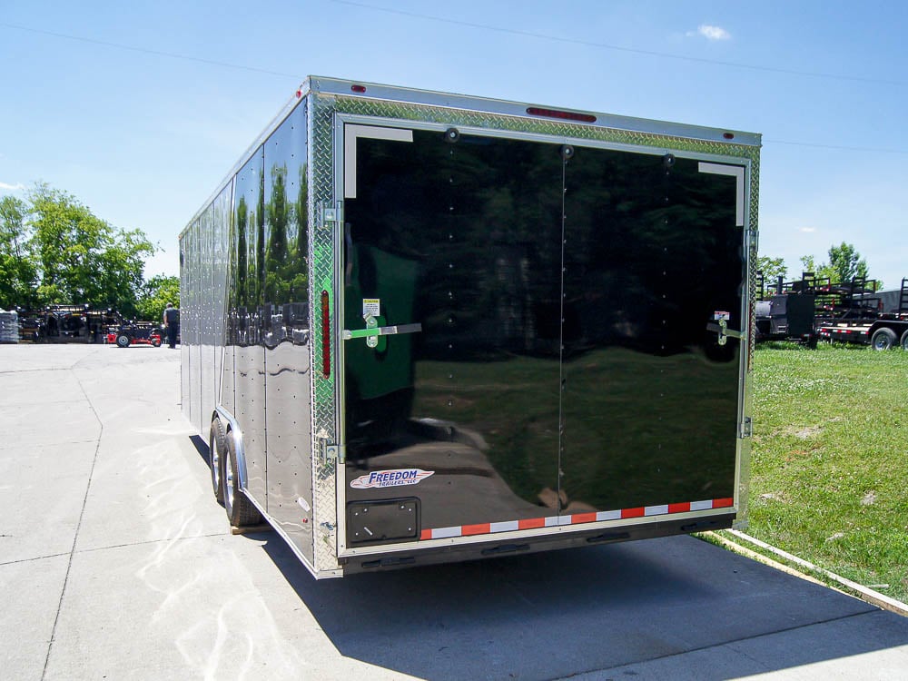 8.5x24 Two Tone-Black/Silver Enclosed Trailer (2) 5200lb Axle