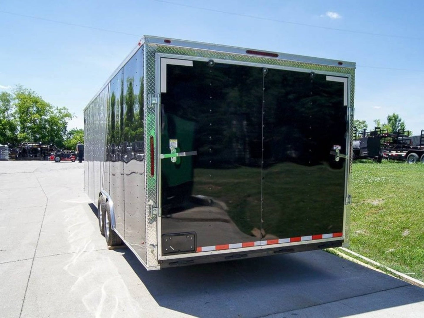 8.5x24 Two Tone-Black/Silver Enclosed Trailer (2) 5200lb Axle