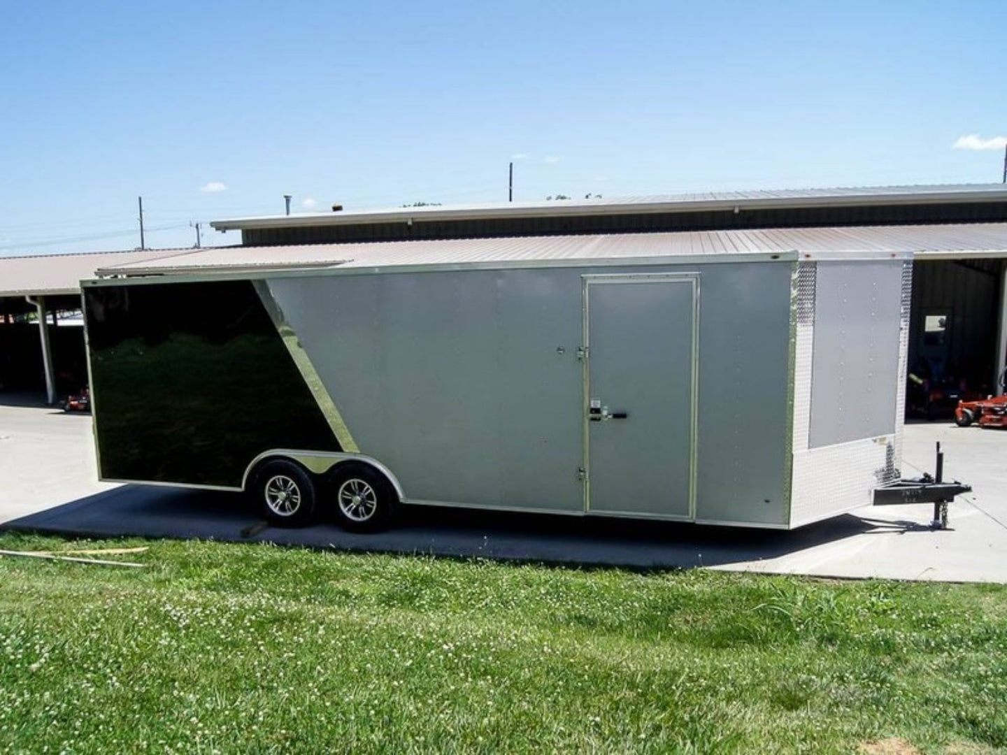 8.5x24 Two Tone-Black/Silver Enclosed Trailer (2) 5200lb Axle