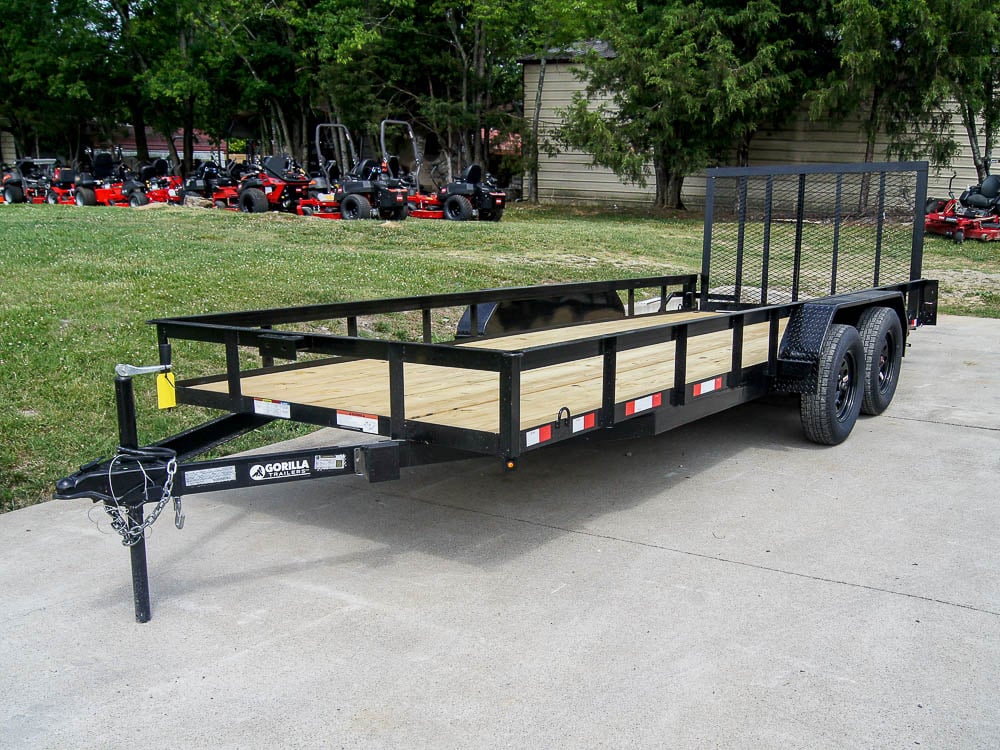 6.4x18 Straight Deck Utility Trailer with Tall Gate (2) 3500lb Axles