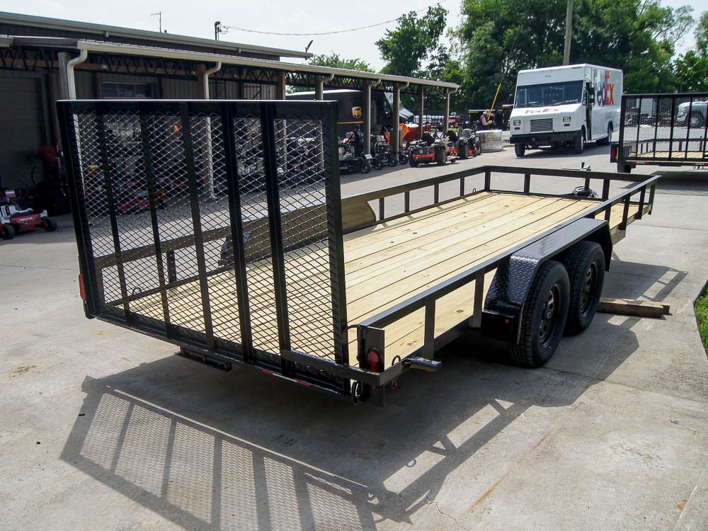 6.4x18 Straight Deck Utility Trailer with Tall Gate (2) 3500lb Axles