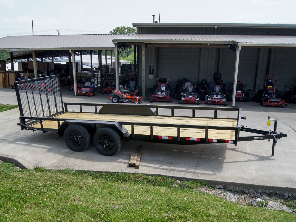 6.4x18 Straight Deck Utility Trailer with Tall Gate (2) 3500lb Axles