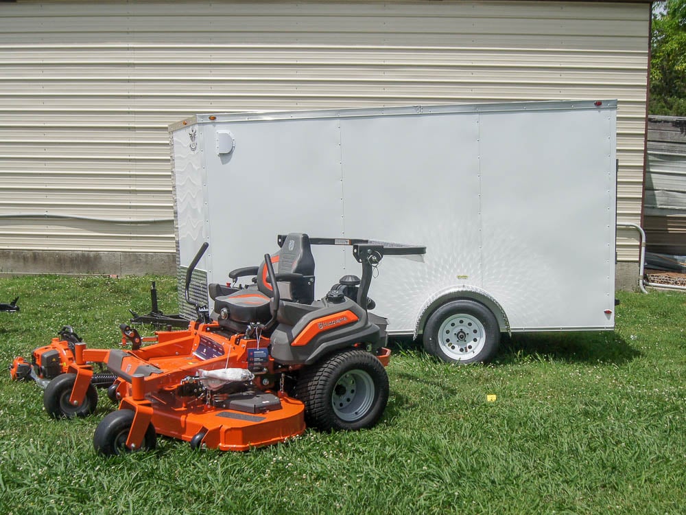 Husqvarna Z560L Zero Turn Mower Enclosed Trailer Handheld Fleet Package