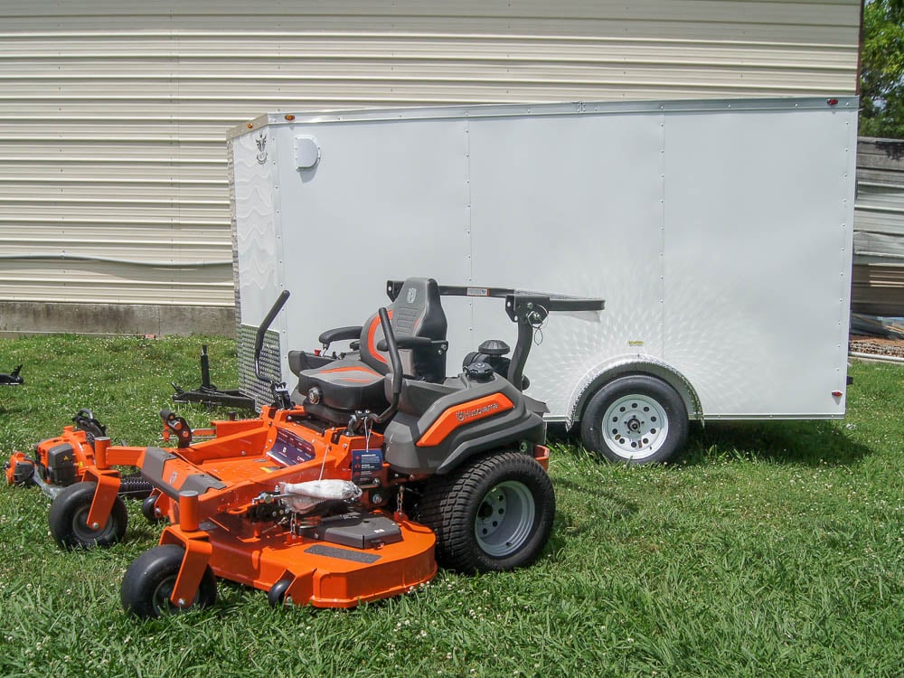 Husqvarna Z560L Zero Turn Mower Enclosed Trailer Handheld Fleet Package