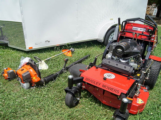 Bradley 36" Stand-On Zero Turn Mower Enclosed Trailer Handheld Package Deal