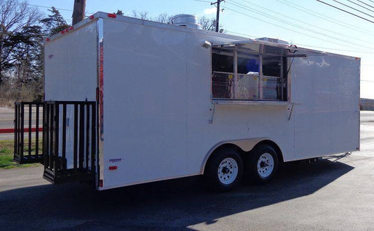 Concession Trailer 8.5'x20' White - Vending Food Event Catering - SLE Equipment - 59