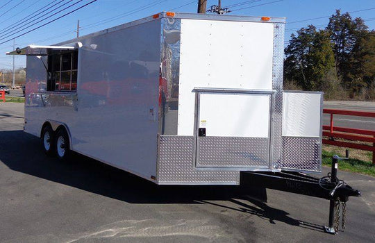 Concession Trailer 8.5'x20' White - Vending Food Event Catering - SLE Equipment - 25