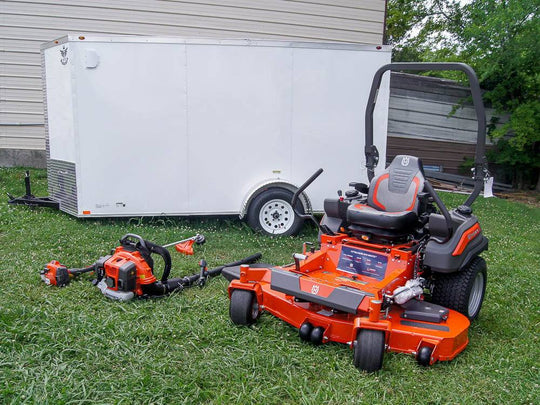 Husqvarna Z460XS Zero Turn Mower Enclosed Trailer Handheld Fleet Package