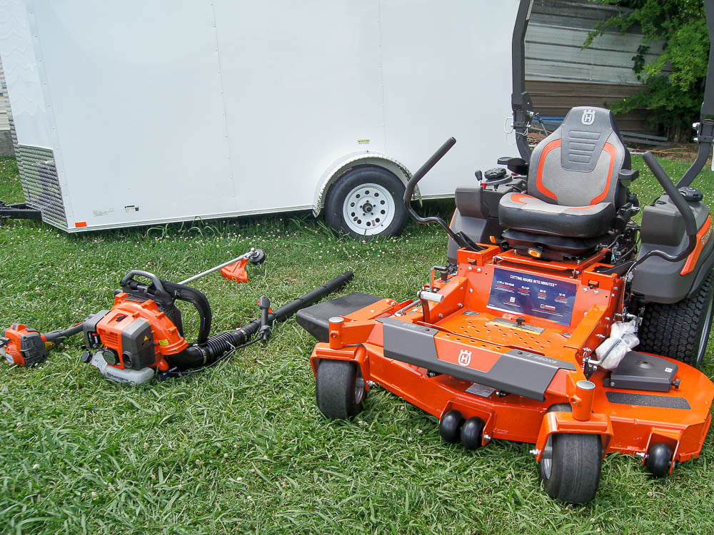 Husqvarna Z460XS Zero Turn Mower Enclosed Trailer Handheld Fleet Package