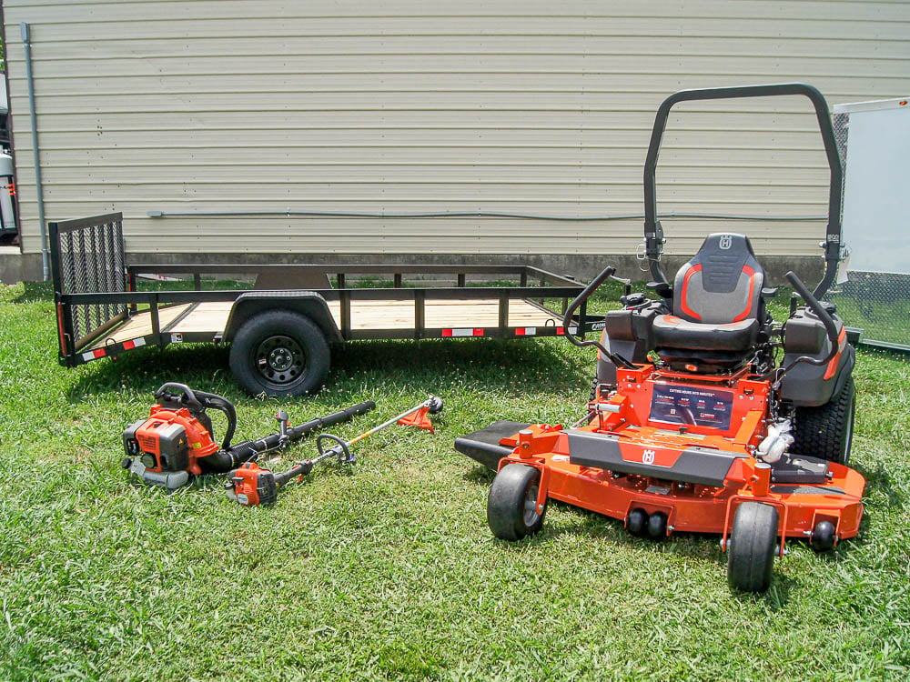 Husqvarna Z460XS Zero Turn Mower Utility Trailer Handheld Fleet Package