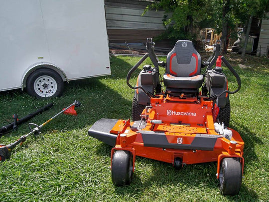 Husqvarna Z454XS Zero Turn Mower Enclosed Trailer Handheld Fleet Package