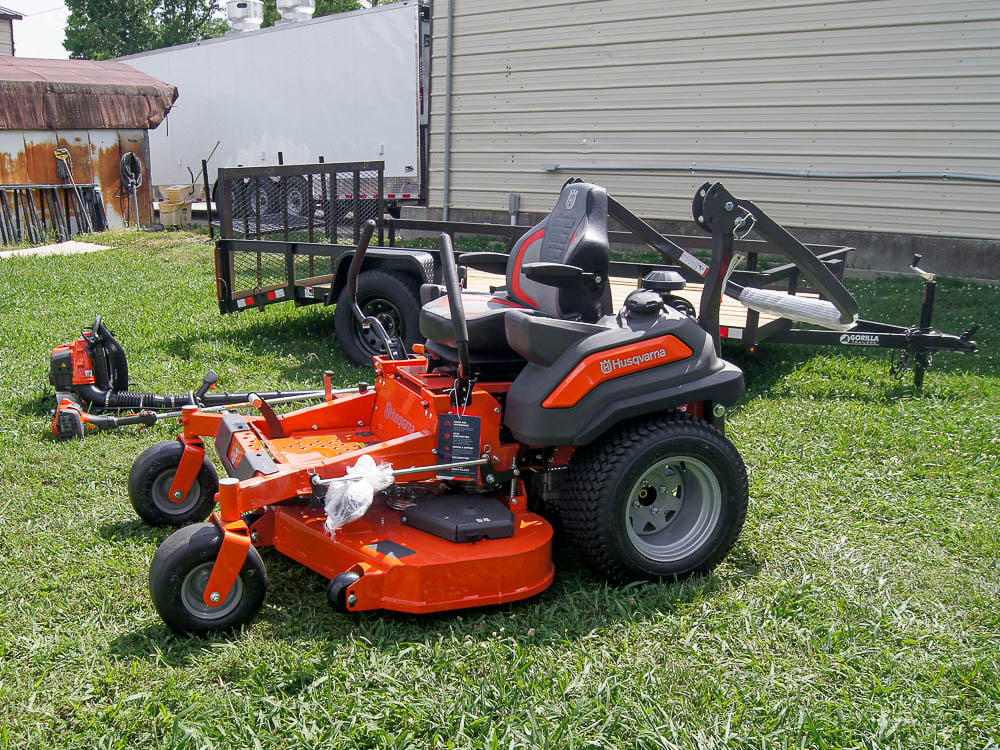 Husqvarna Z454XS Zero Turn Mower Utility Trailer Handheld Fleet Package