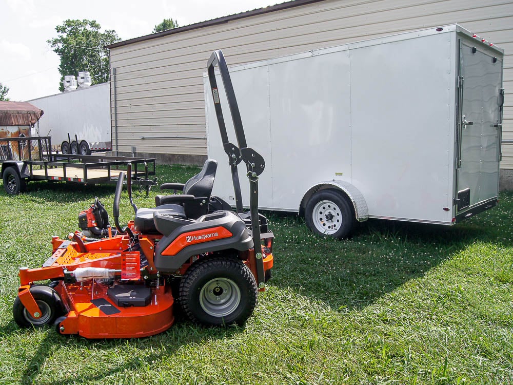 Husqvarna Z460 Zero Turn Mower Enclosed Trailer Handheld Fleet Package