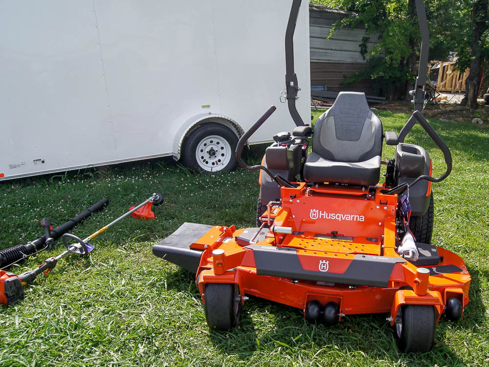 Husqvarna Z460 Zero Turn Mower Enclosed Trailer Handheld Fleet Package