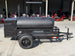 250 Gallon Pull-Behind BBQ Smoker Single Door with Counterweight 3500lb Axle