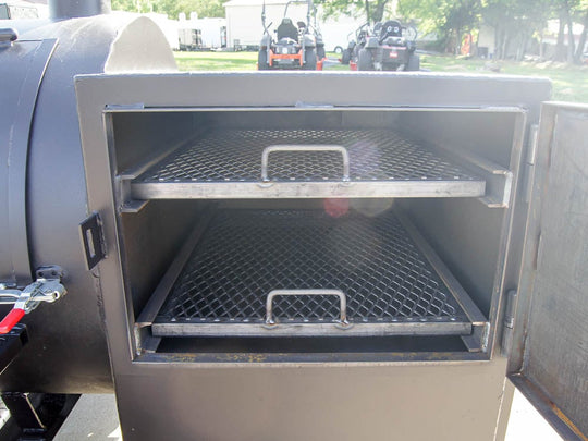 250 Gallon Pull-Behind BBQ Smoker Single Door with Counterweight 3500lb Axle