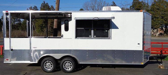 Concession Trailer 8.5'x20' White - Food BBQ Catering Event - SLE Equipment - 45
