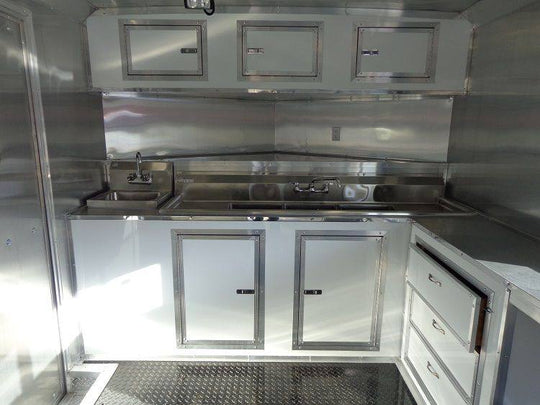 Concession Trailer 8.5'x20' White - Food BBQ Catering Event - SLE Equipment - 9