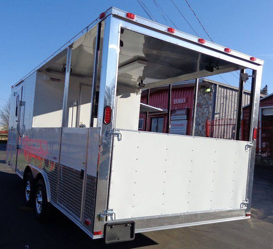 Concession Trailer 8.5'x20' White - Food BBQ Catering Event - SLE Equipment - 32