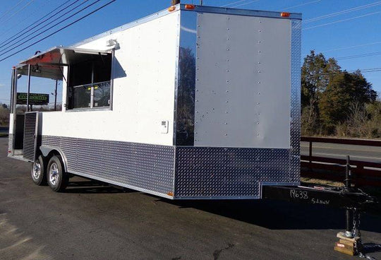 Concession Trailer 8.5'x20' White - Food BBQ Catering Event - SLE Equipment - 25