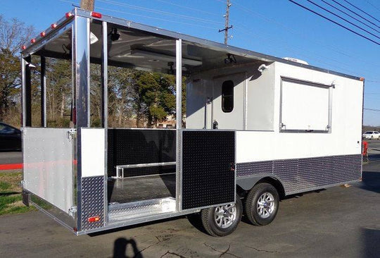 Concession Trailer 8.5'x20' White - Food BBQ Catering Event - SLE Equipment - 40